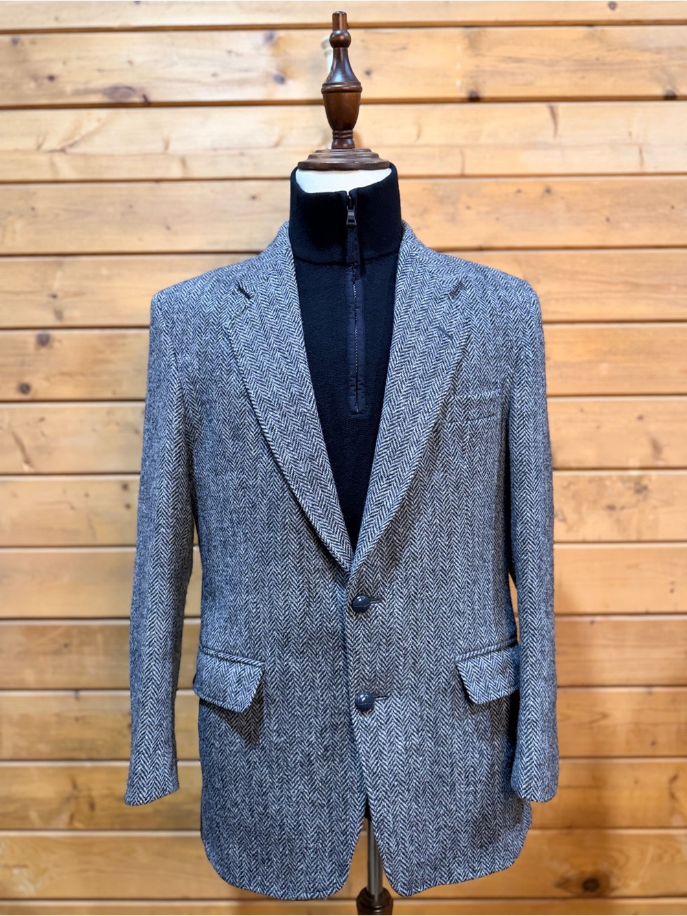Vintage Pitlochry Harris Tweed Men’s 40 Herringbone Wool Blazer England